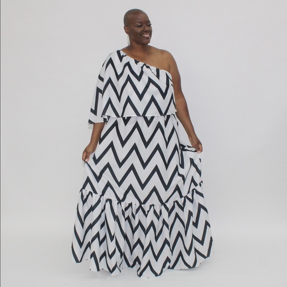 chevron maxi dress